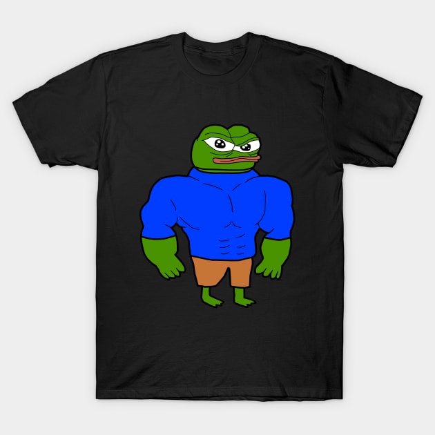 Swole Pepe Buff Apu T-Shirt by Lean Mean Meme Machine